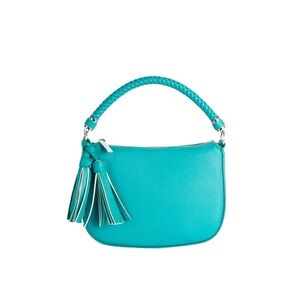 SOLD - Elegant Designer Teal Handbag with Tassel